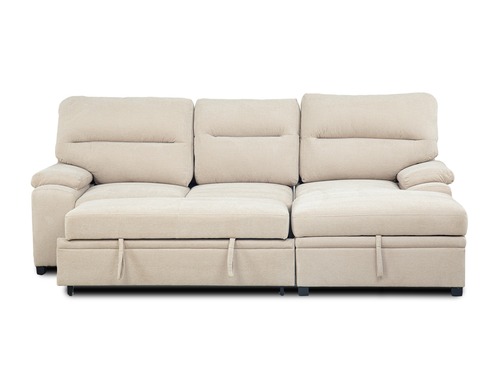Sala Cyril Sofa Cama C/Negro 2P #Color_Tan"T48700"