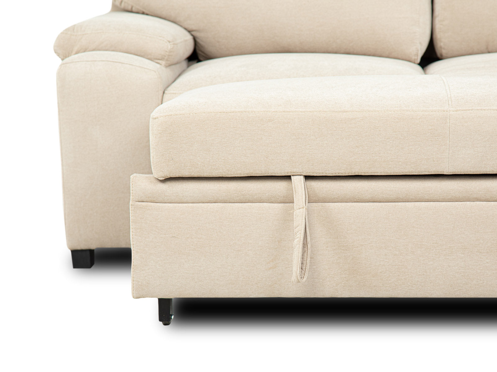 Sala Cyril Sofa Cama C/Negro 2P #Color_Tan"T48700"