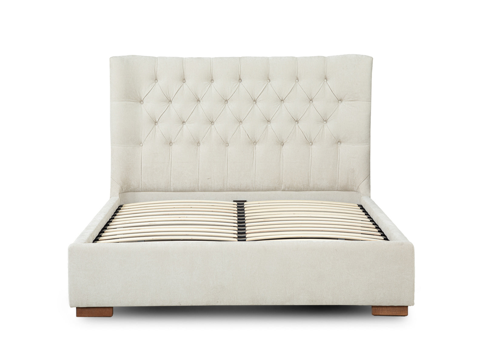 Cama Martini Basso Beige Fog Capitoneada