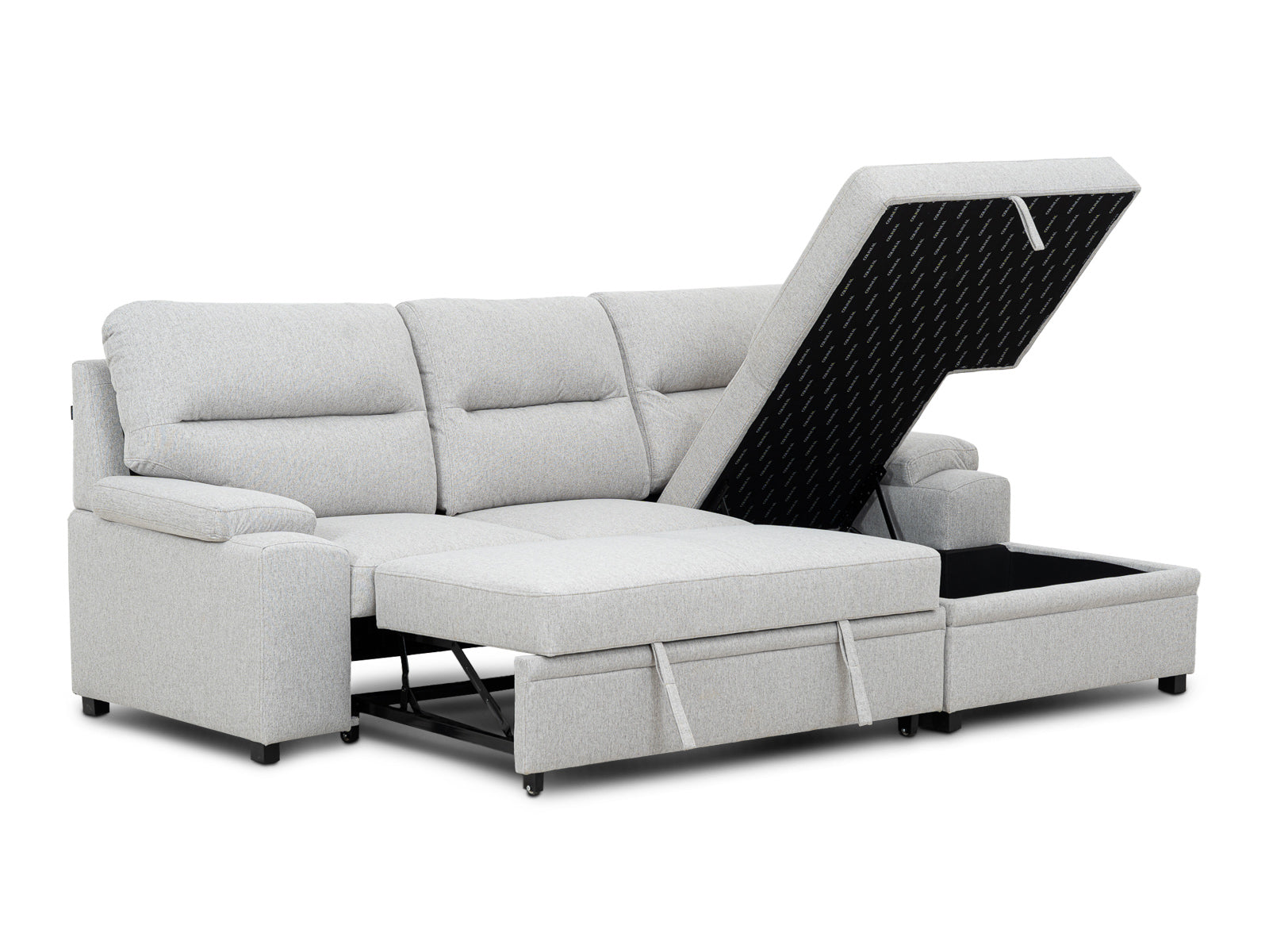 Sala Cyril Sofa Cama C/Negro 2P #Color_Gainsboro"T36913"