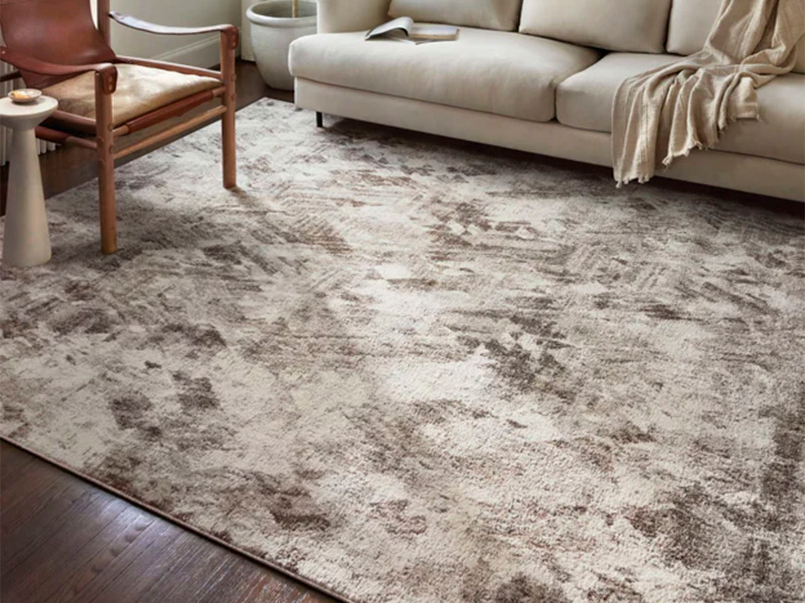 Alfombra Texturizada C/Beige y Cafe