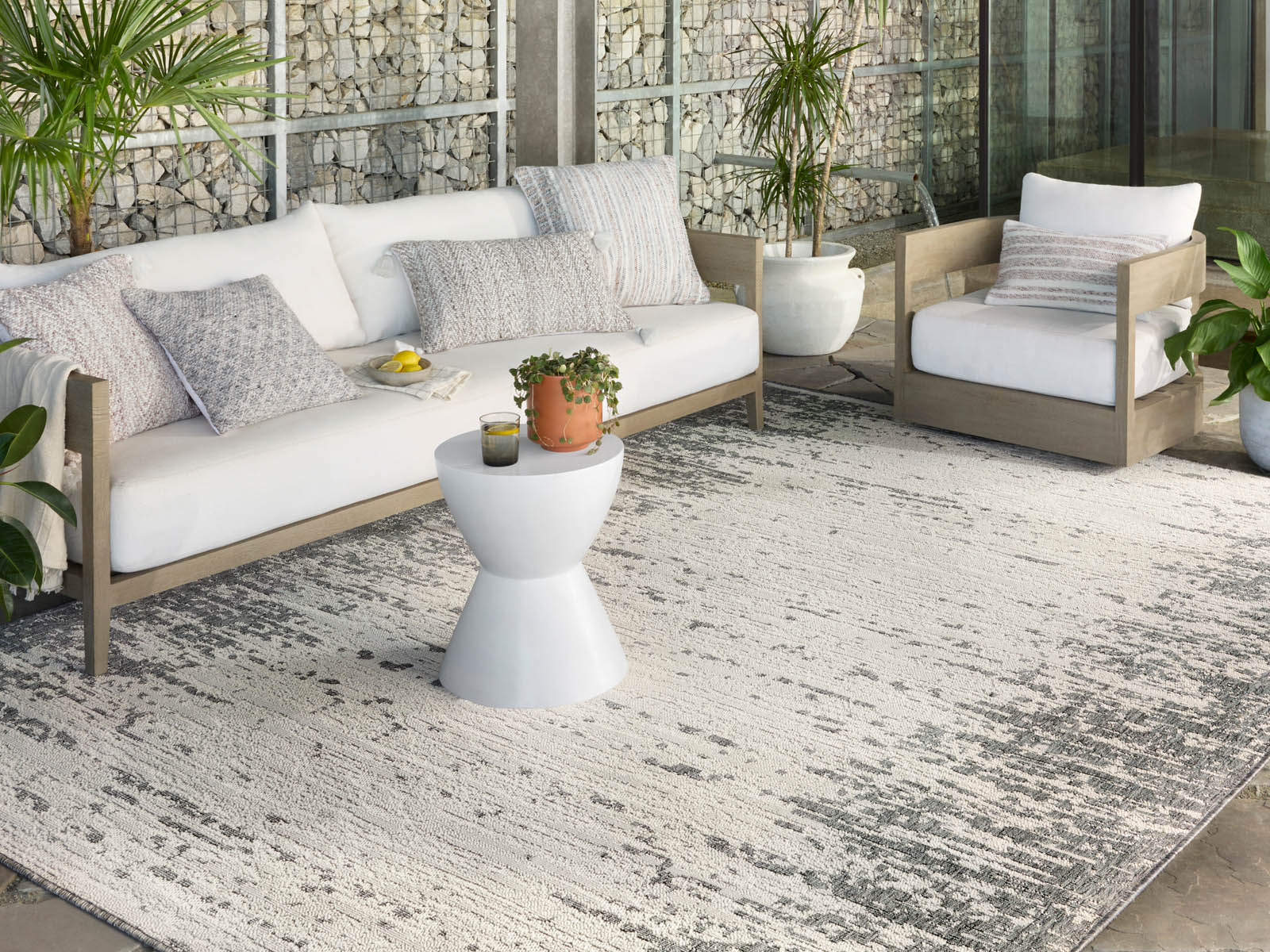 Alfombra Outdoor Terrasse Ivory Grey