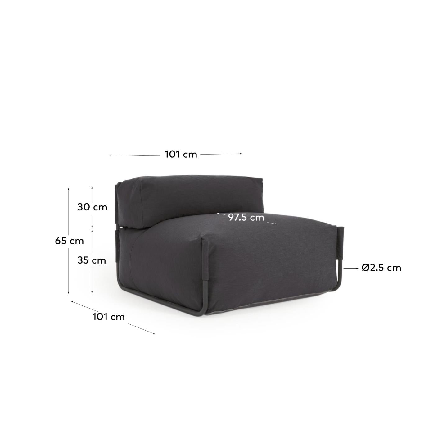 Sofa Puf Milano Longue C/Gris Oscuro