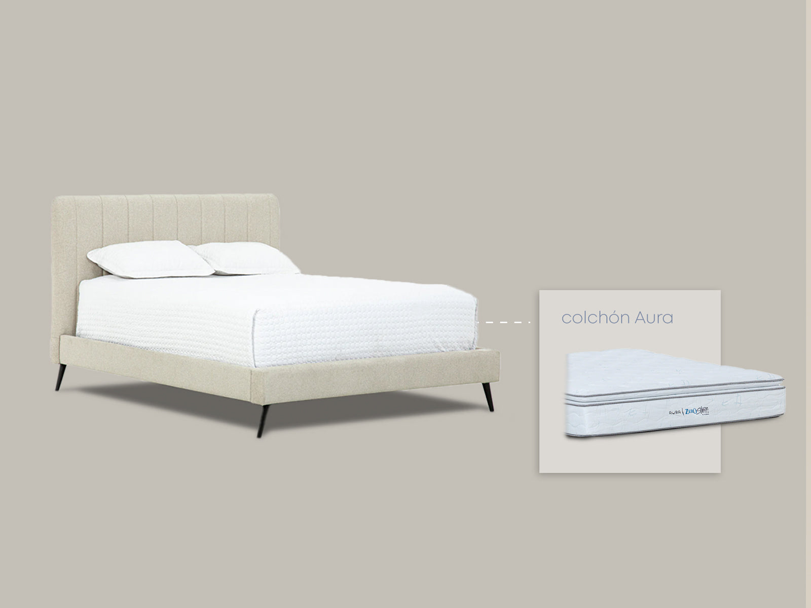 Cama Bombay Queen + Colchón Aura
