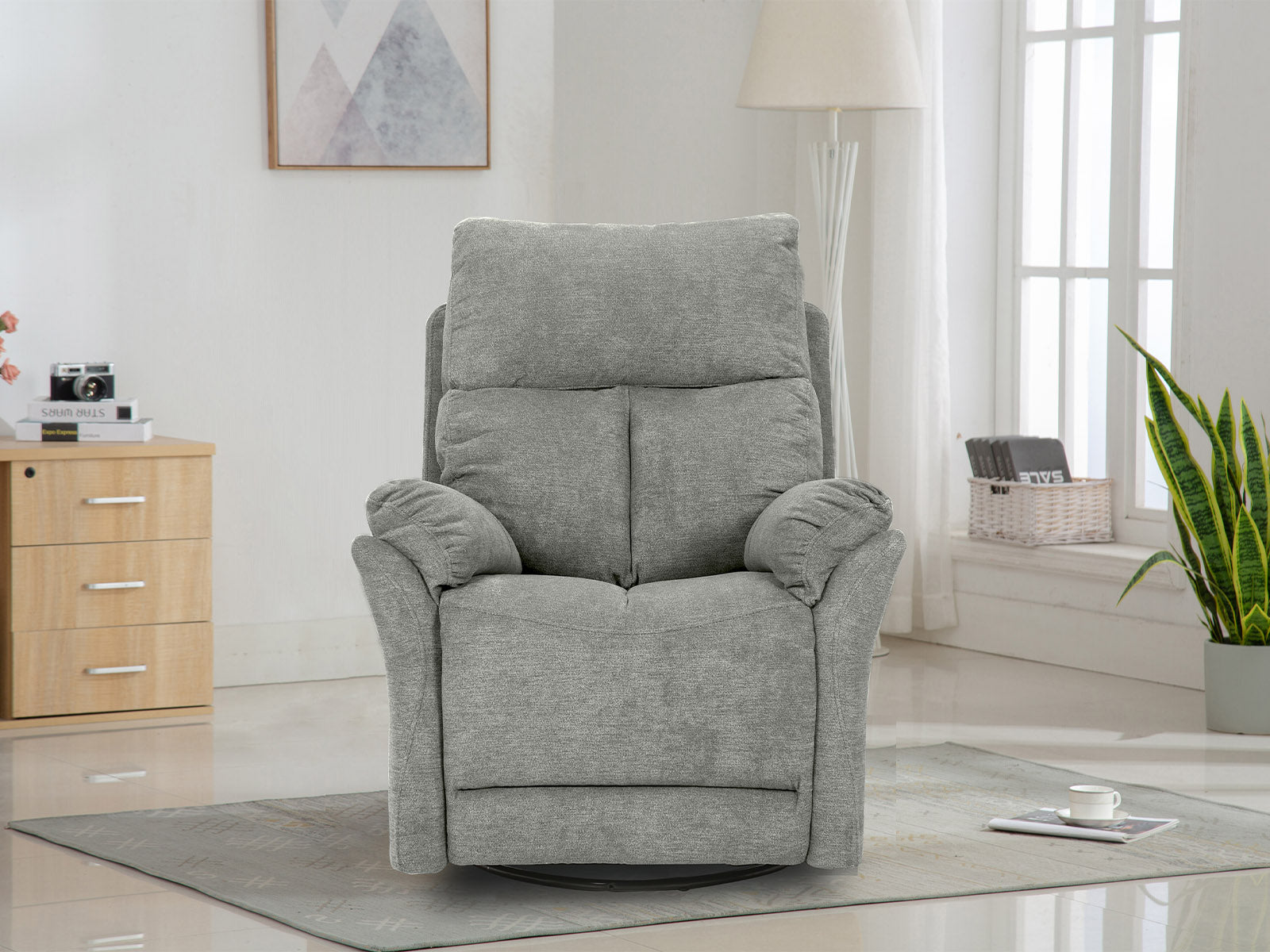 Recliner Santa Maria Lift Swivel #color_LightGray"3237"