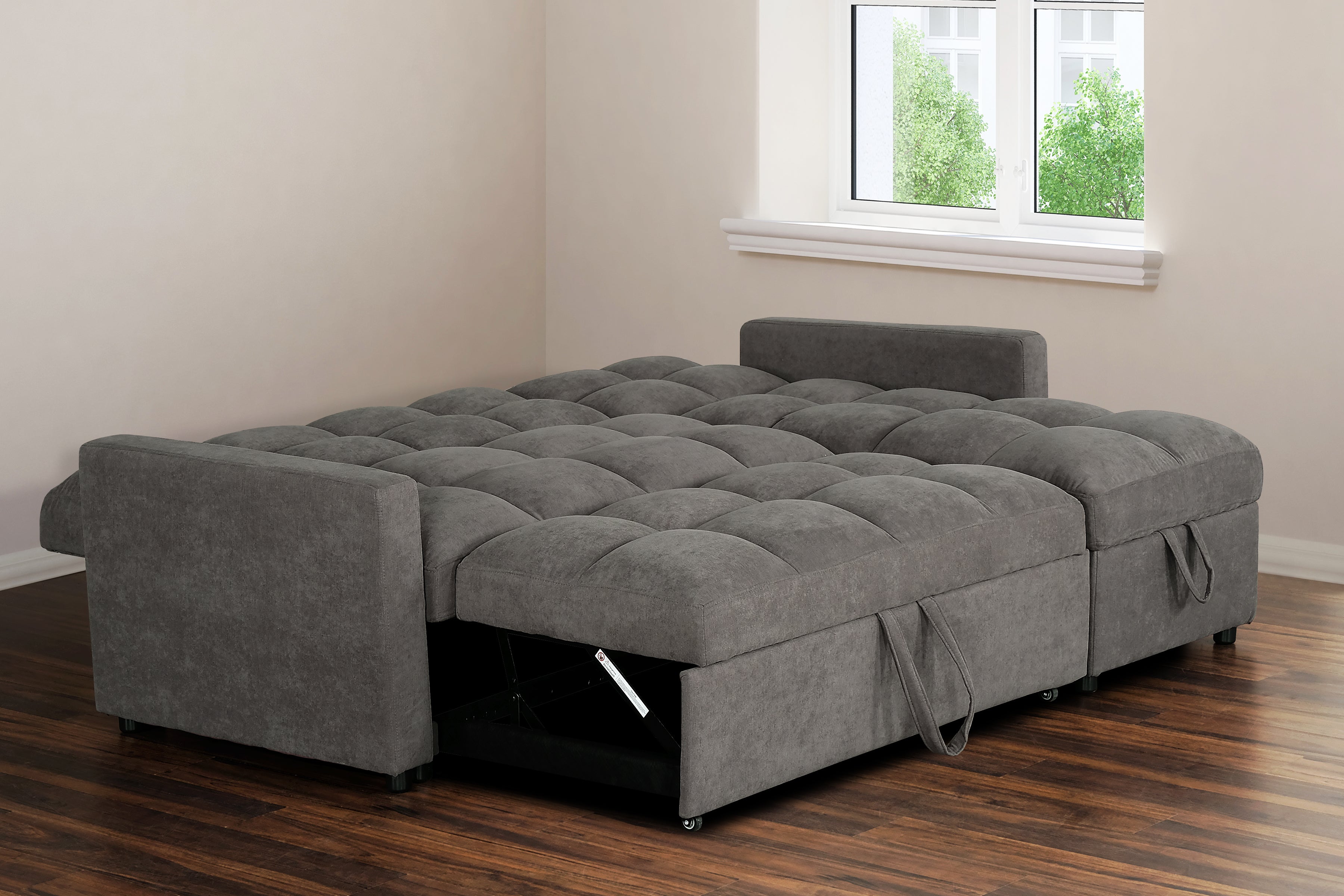 Sala Con Sofacama Marlo #Color_ Gray"TGREY"
