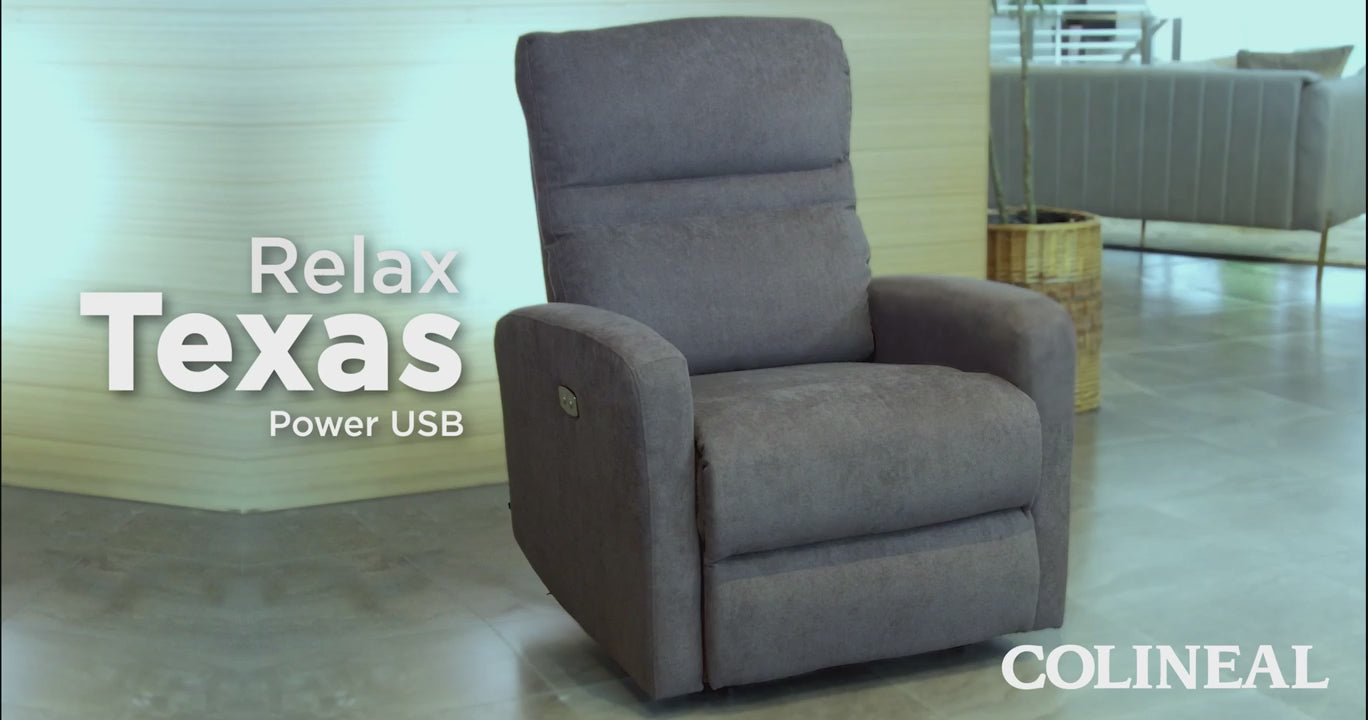 Recliner Texas Power Usb #Color_Beige"ELISHX"