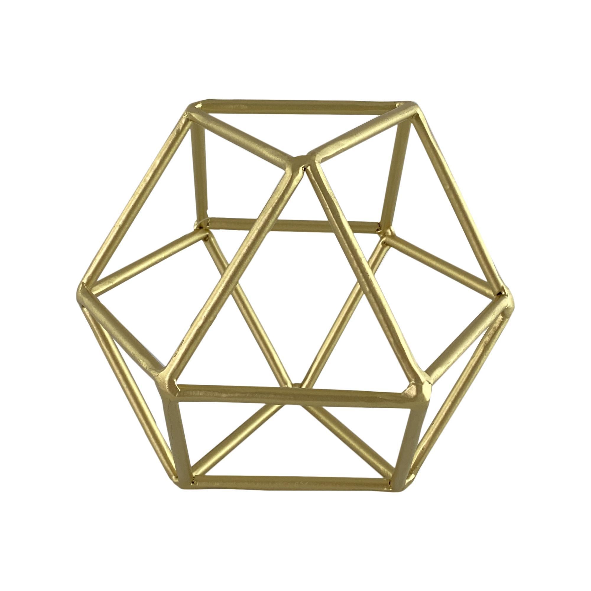 Figura Decorativa Geometrica C/Dorado 13cm