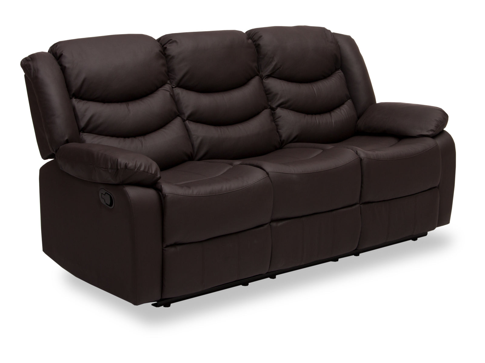 Sofa Triple Bradford C/Recliner #Color_SaddleBrown"LIU014"