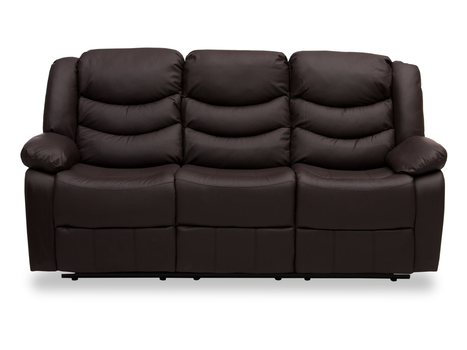 Sofa Triple Bradford C/Recliner #Color_SaddleBrown"LIU014"